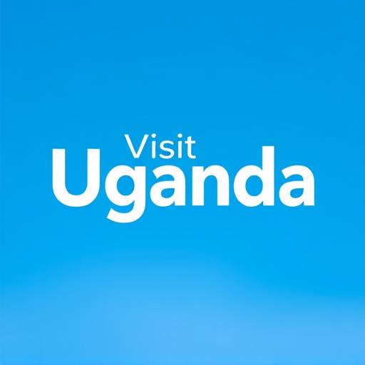The Visit Uganda logo displayed on a clear sky background