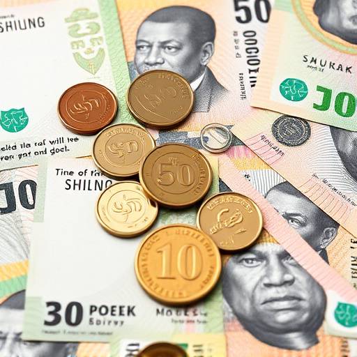 Ugandan Shilling banknotes and coins